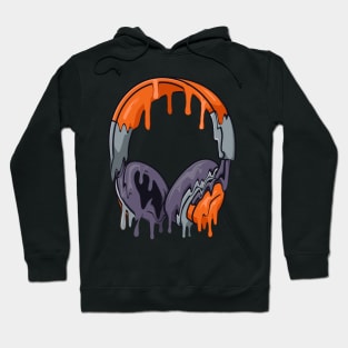 melting headphone graphic sublimation Hoodie